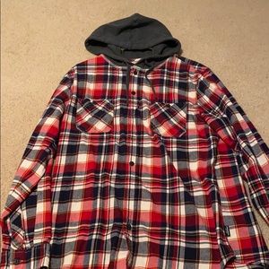Union Bay Flannel shirt with hoodie